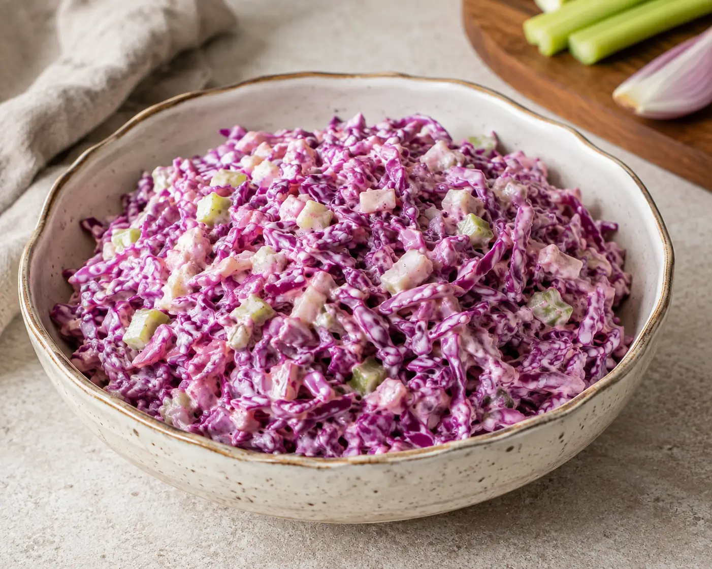 Creamy Red Cabbage Salad