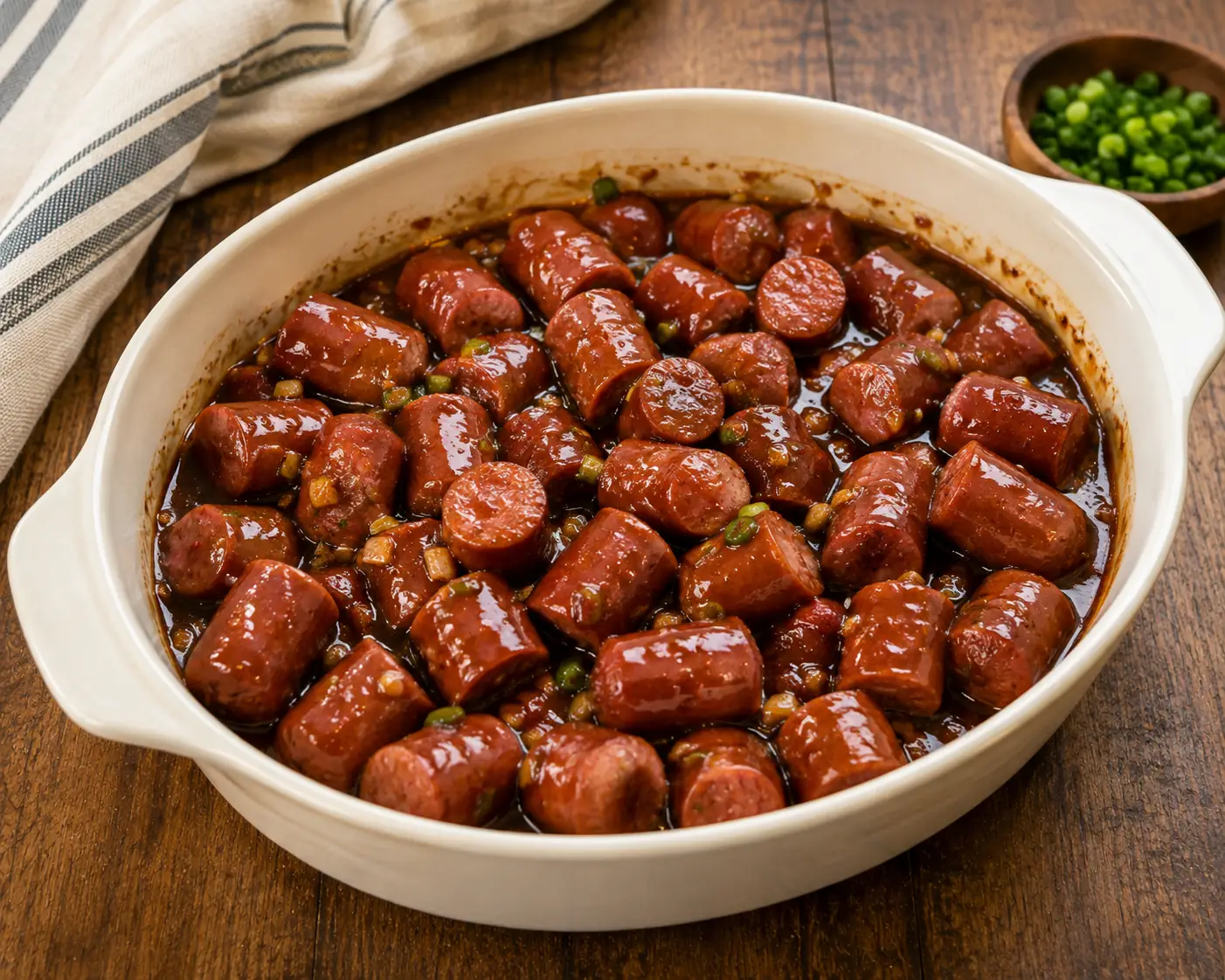 Cocktail Sausages in Maple Syrup